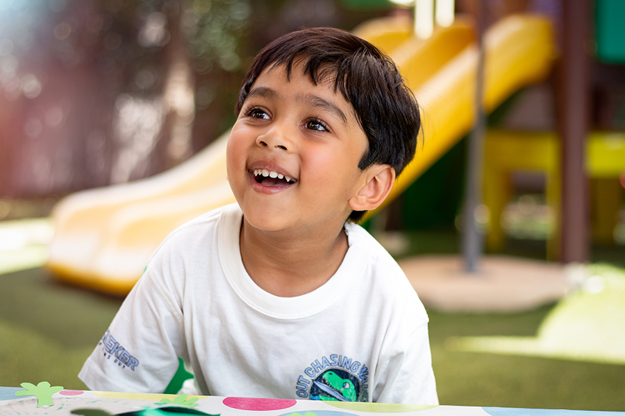 boy laughing